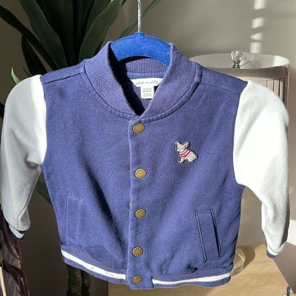 Janie and Jack Button Logo Jacket Size 12-18 months - Picture 1 of 7
